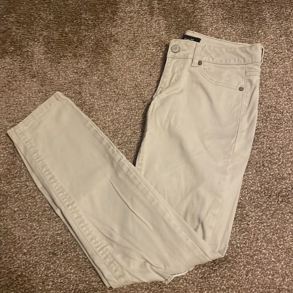 Ripped Khaki Skinny Jeans. Worn Once